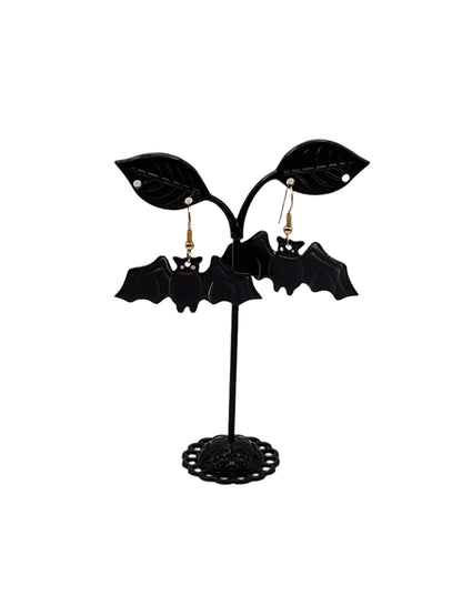 Black Bat Earrings