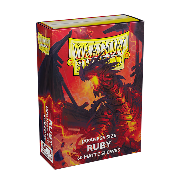 Dragon Shield: Japanese Size 60ct Sleeves - Ruby (Matte)