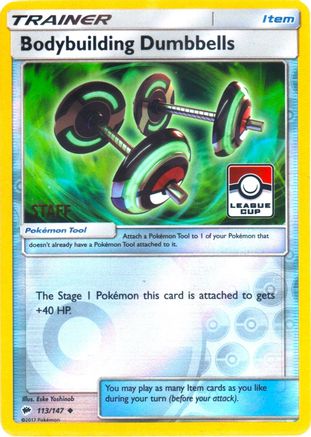 Bodybuilding Dumbbells 113/147 - League & Championship Cards - Reverse Holofoil Main image