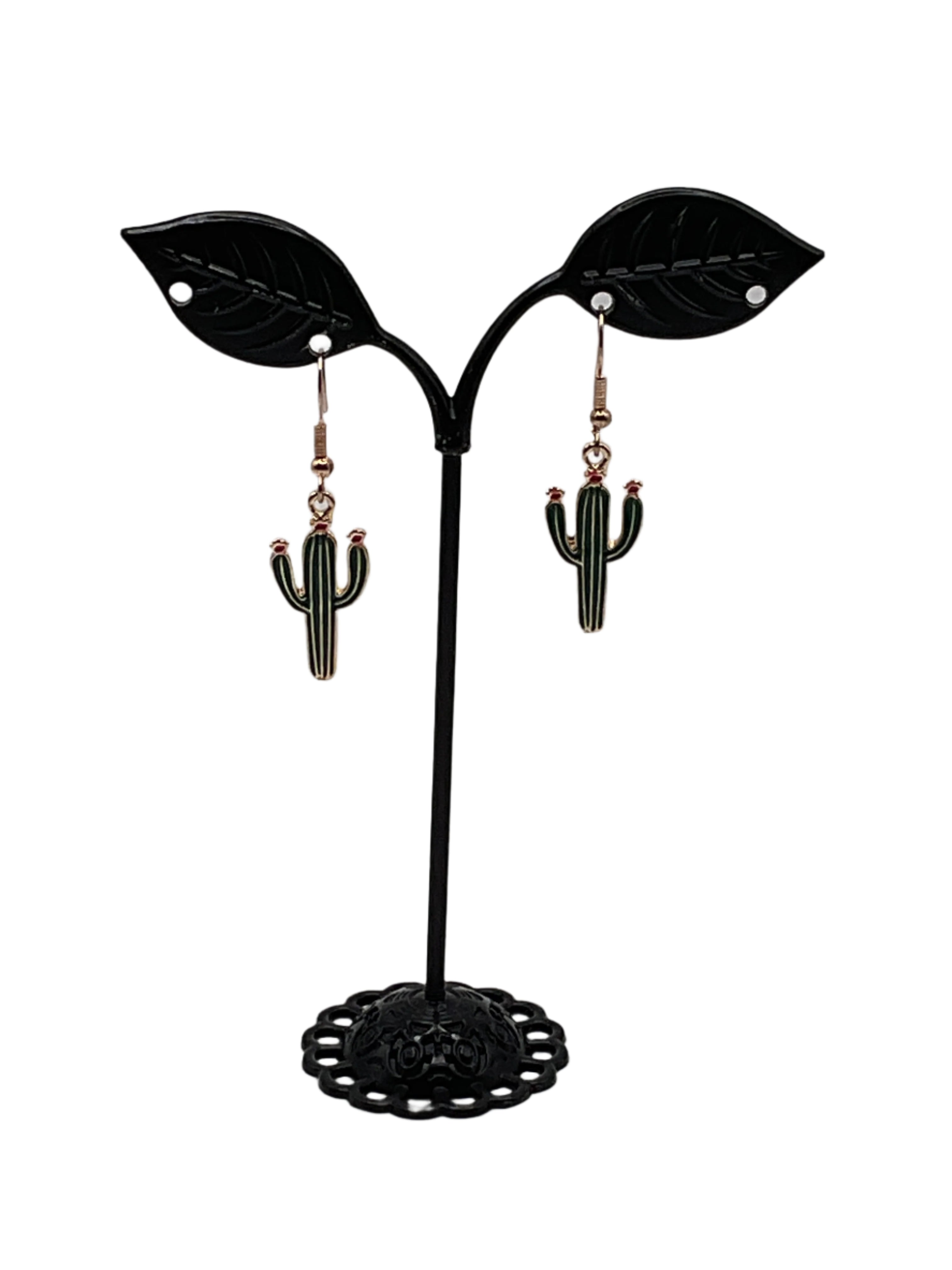 Cactus with flower Earrings Main image