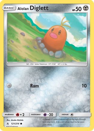 Alolan Diglett 121/214 - SM  Unbroken Bonds Main image