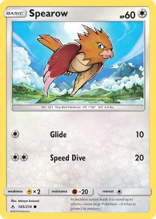 Spearow 145/214 - SM  Unbroken Bonds
