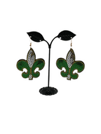 Sequin fleur-de-Lis earrings