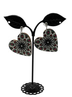 Printed Heart Earrings