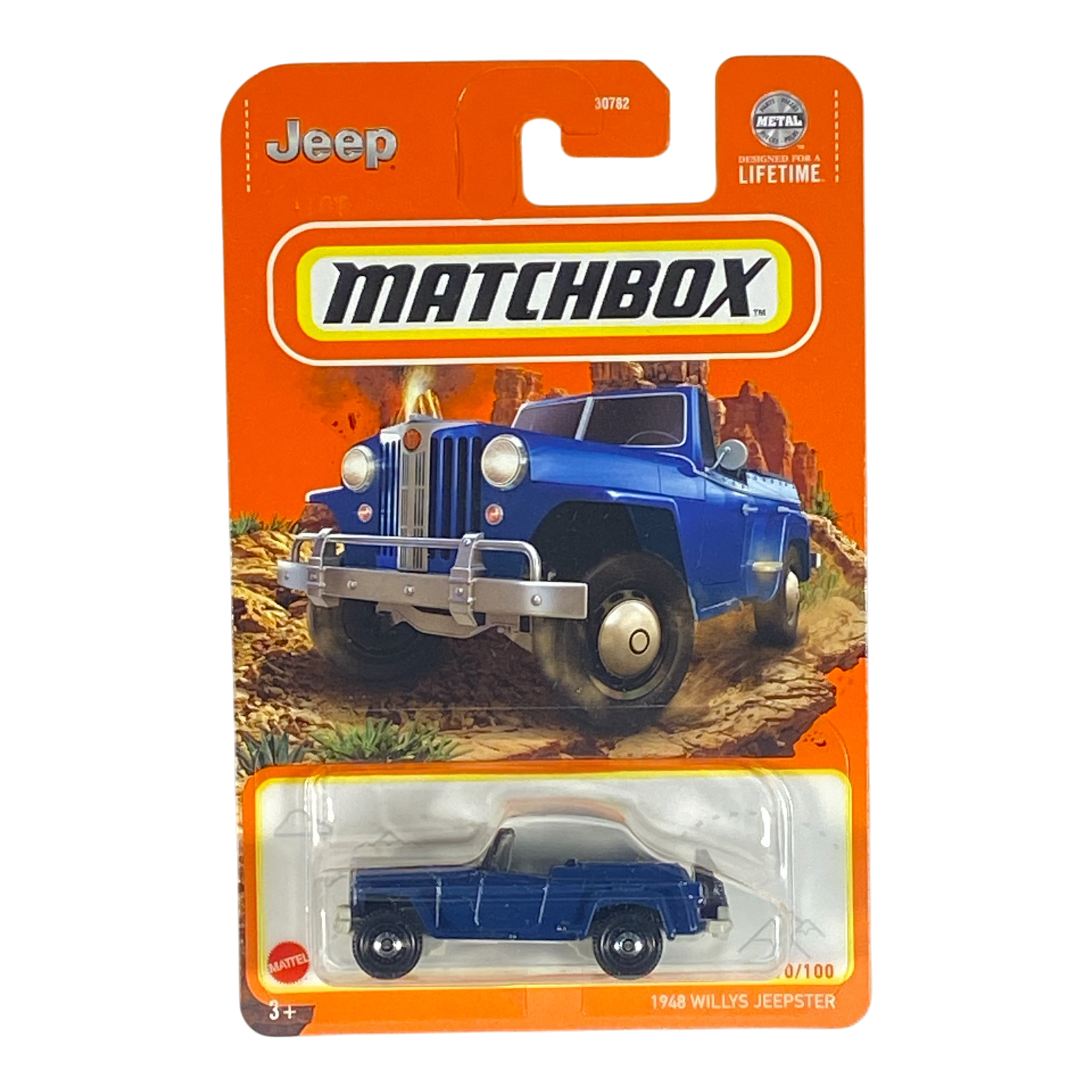 Blue Matchbox 1948 Willys Jeepster Main image