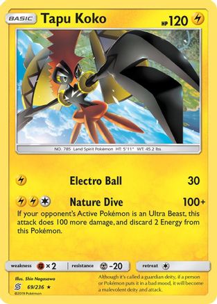 Tapu Koko 069/236 - SM  Unified Minds Holofoil