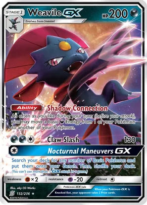 Pokemon: Weavile GX Unified Minds 132/236 - Near Mint Main image