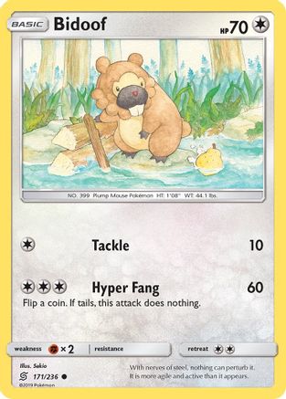 Bidoof 171/236 - SM  Unified Minds Reverse Holofoil Main image