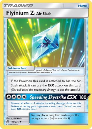Flyinium Z: Air Slash 195/236 - SM  Unified Minds