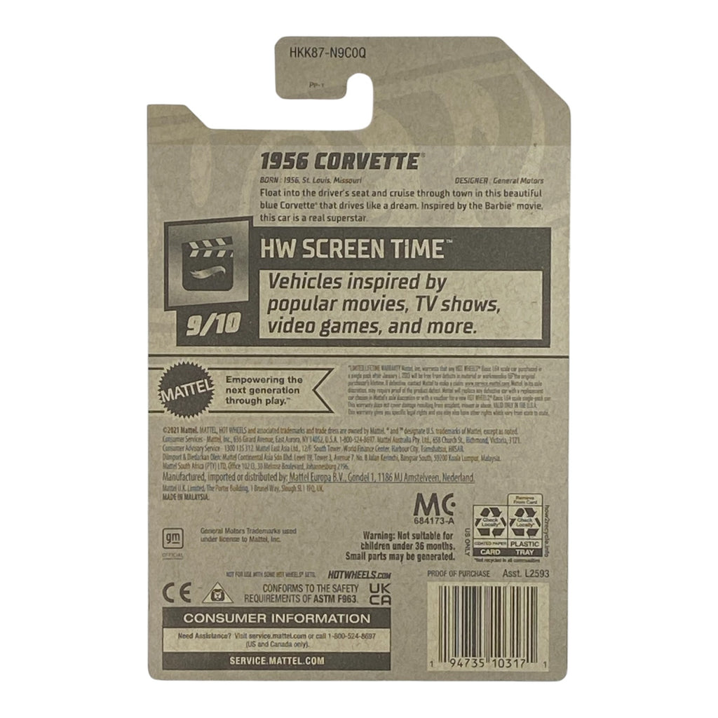 Hot Wheels 1956 Corvette - HW Screen Time Series 9/10 - Collectors World Toys