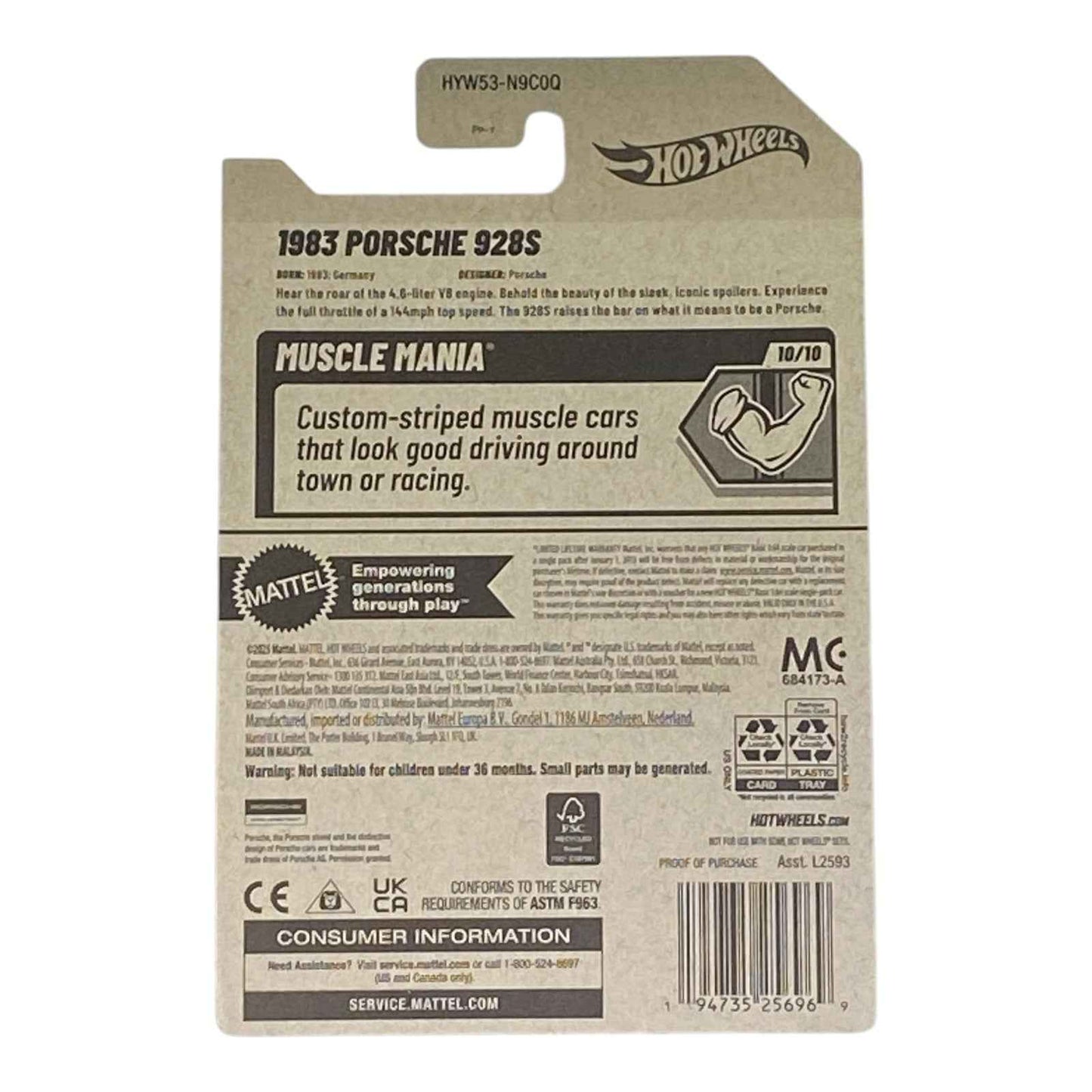 Hot Wheels 1983 Porsche 928S - Muscle Mania Series 10/10