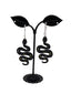 Celestial Black Snake Earrings