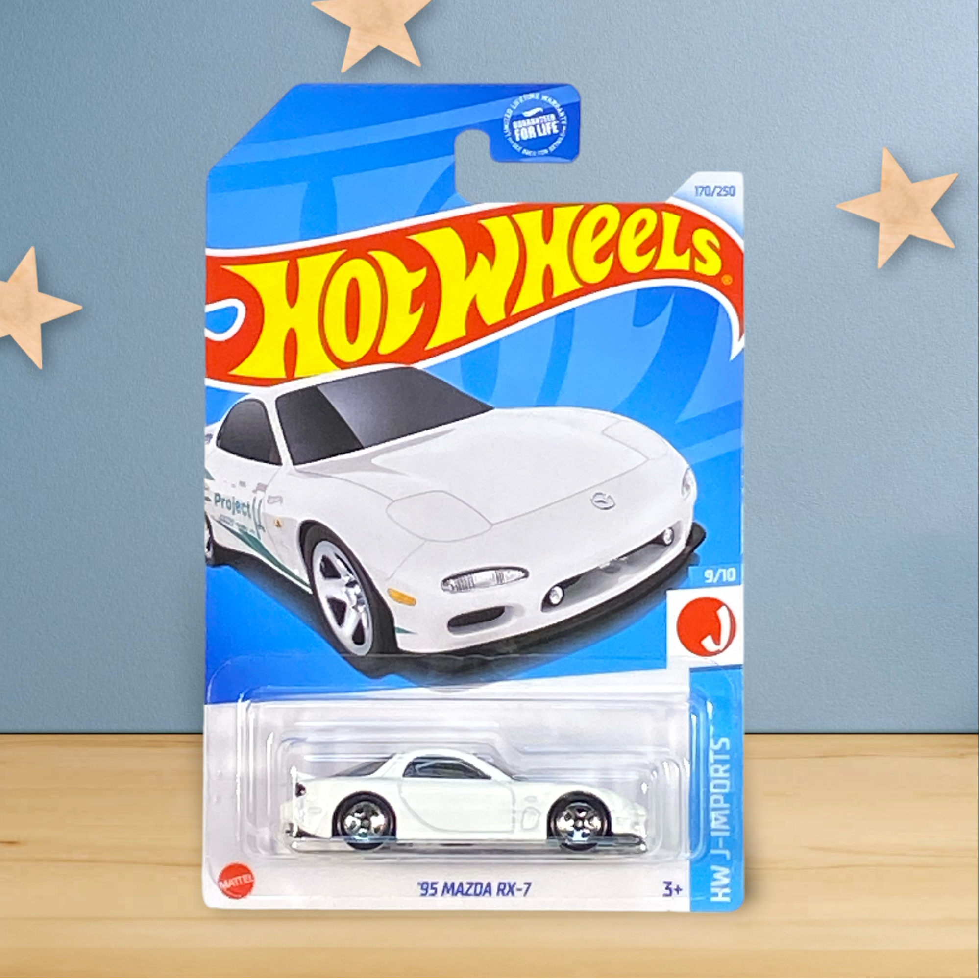 Hot Wheels '95 Mazda RX-7 - J-Imports Series 9/10 Error Card No Graphics