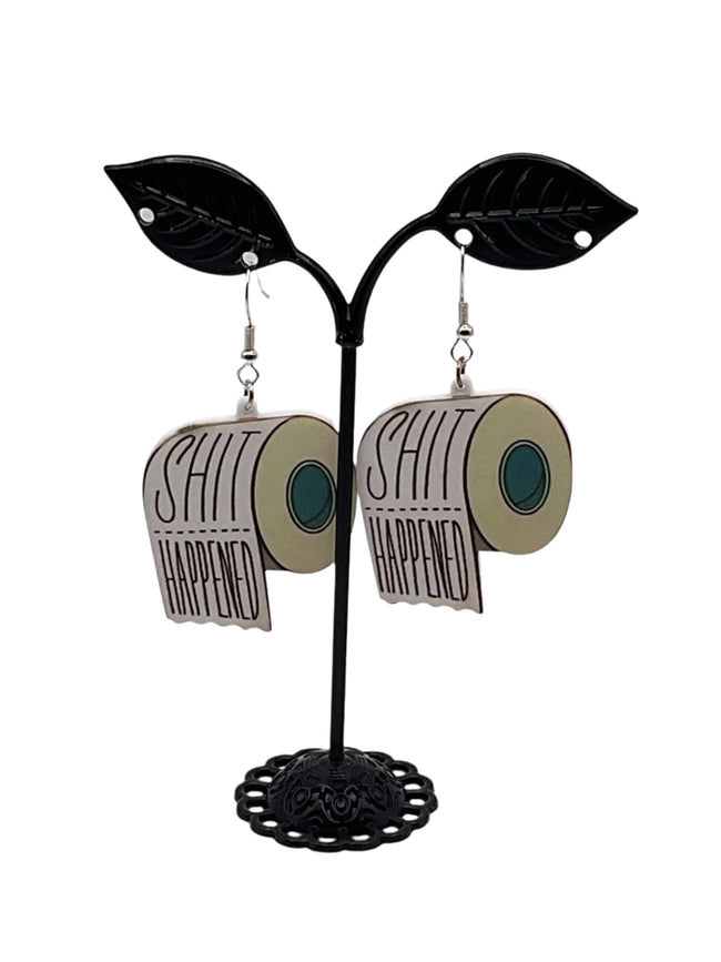 Shit happens earrings Hover Image