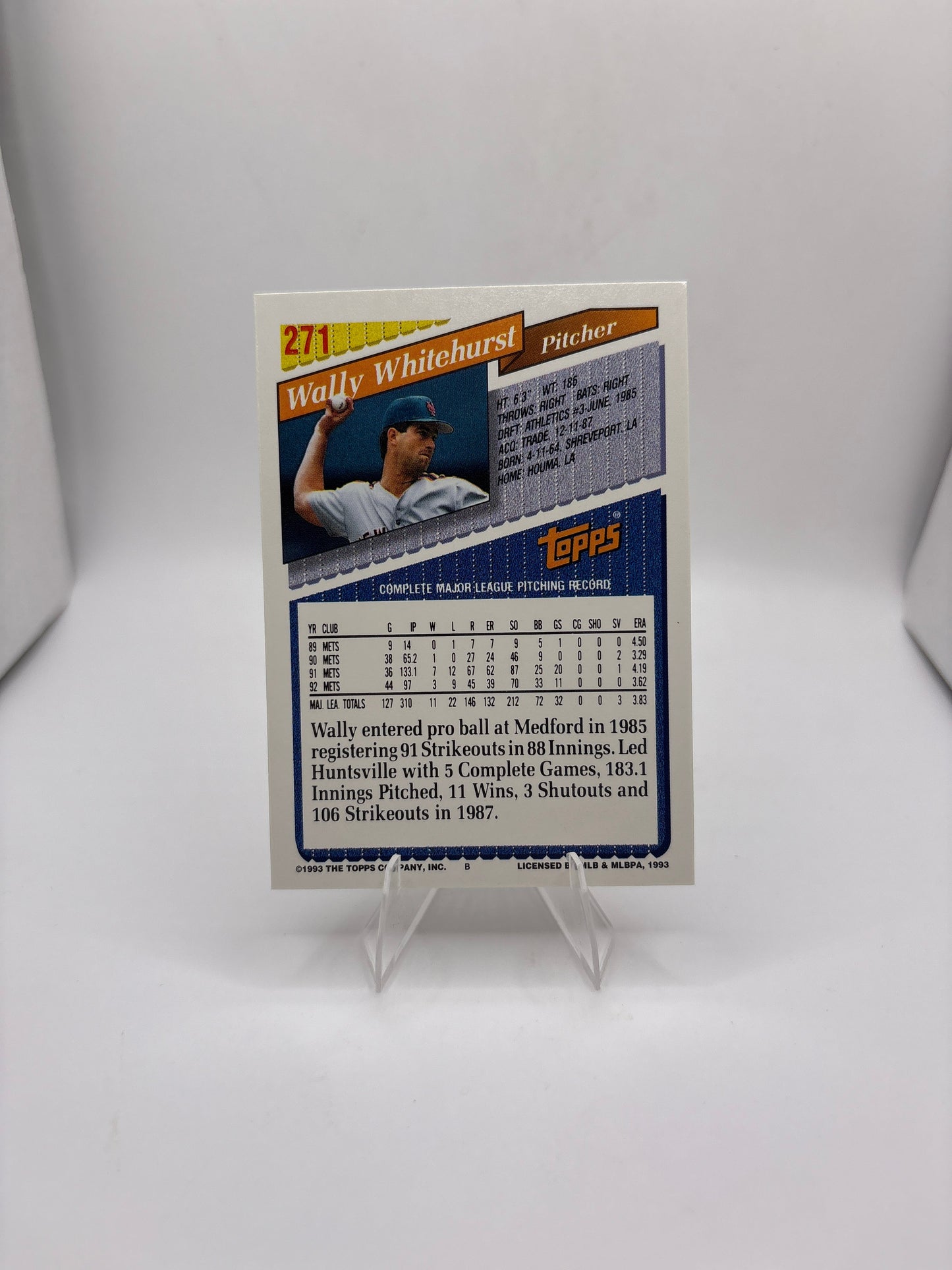 Topps Wally Whitehurst