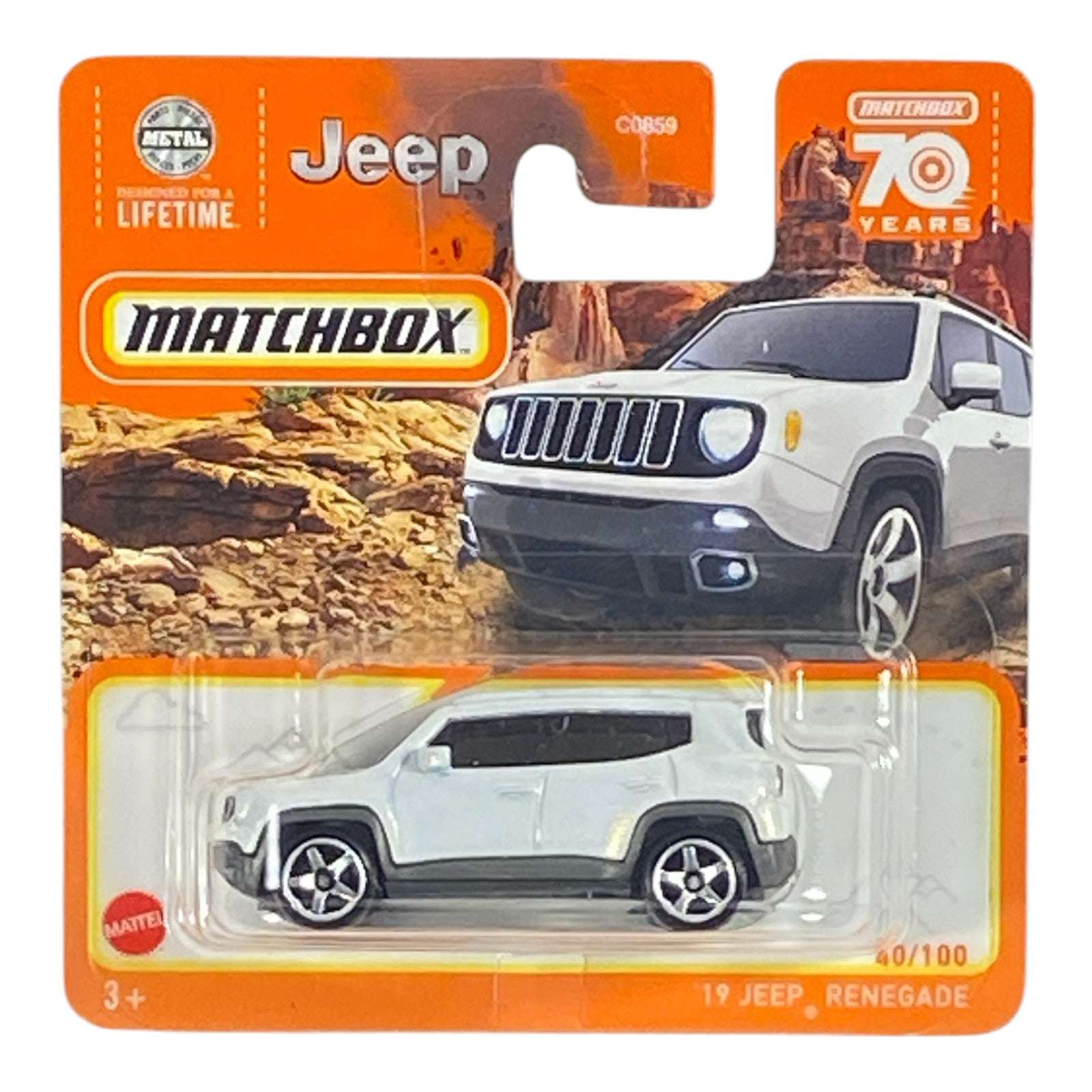 Matchbox '19 Jeep Renegade - Matchbox 70 Years Series 40/100 Short Card Main image