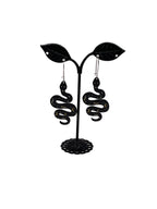 Celestial Black Snake Earrings