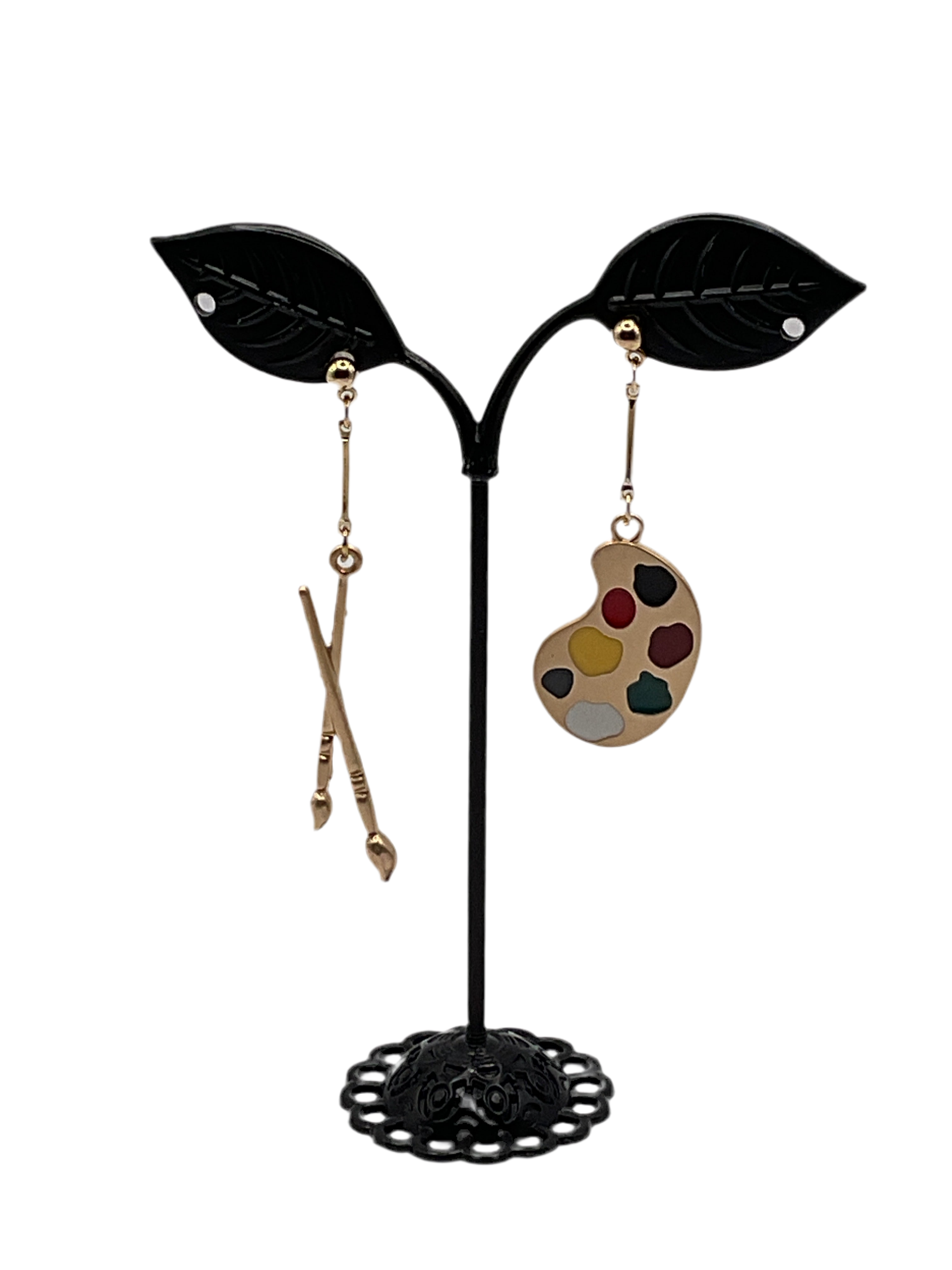 Paint Palette And Paint brush Earrings