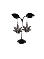 Weed and Skull Earrings