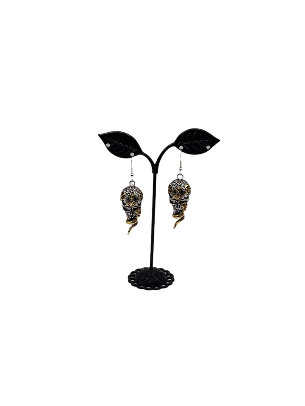 Skull and snake earrings