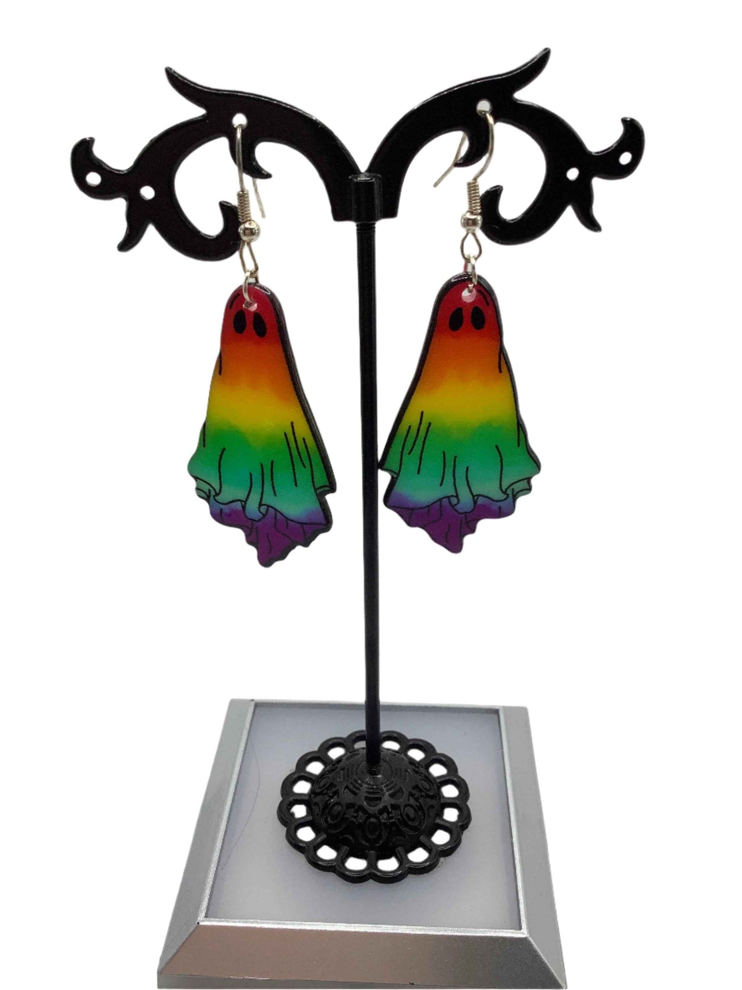 Colorful ghost earrings