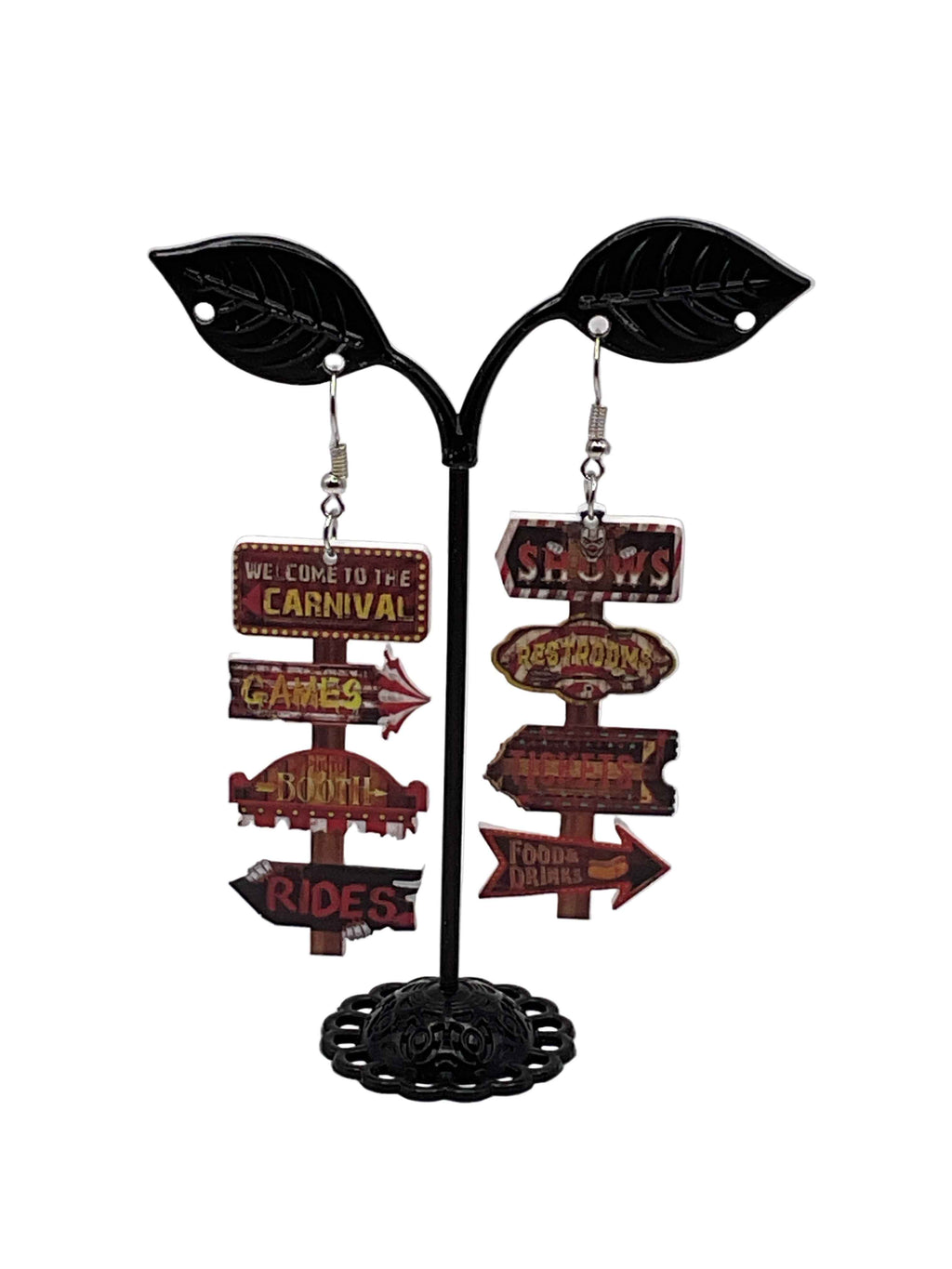 Halloween signpost earrings