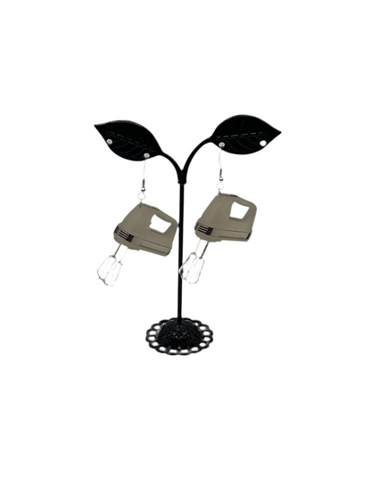 White mixer earrings