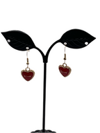 red love heart earrings