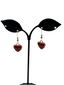 red love heart earrings