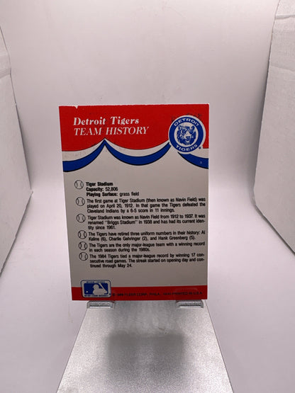 Fleer Detroit Tigers Baseball Sticker Sports Card