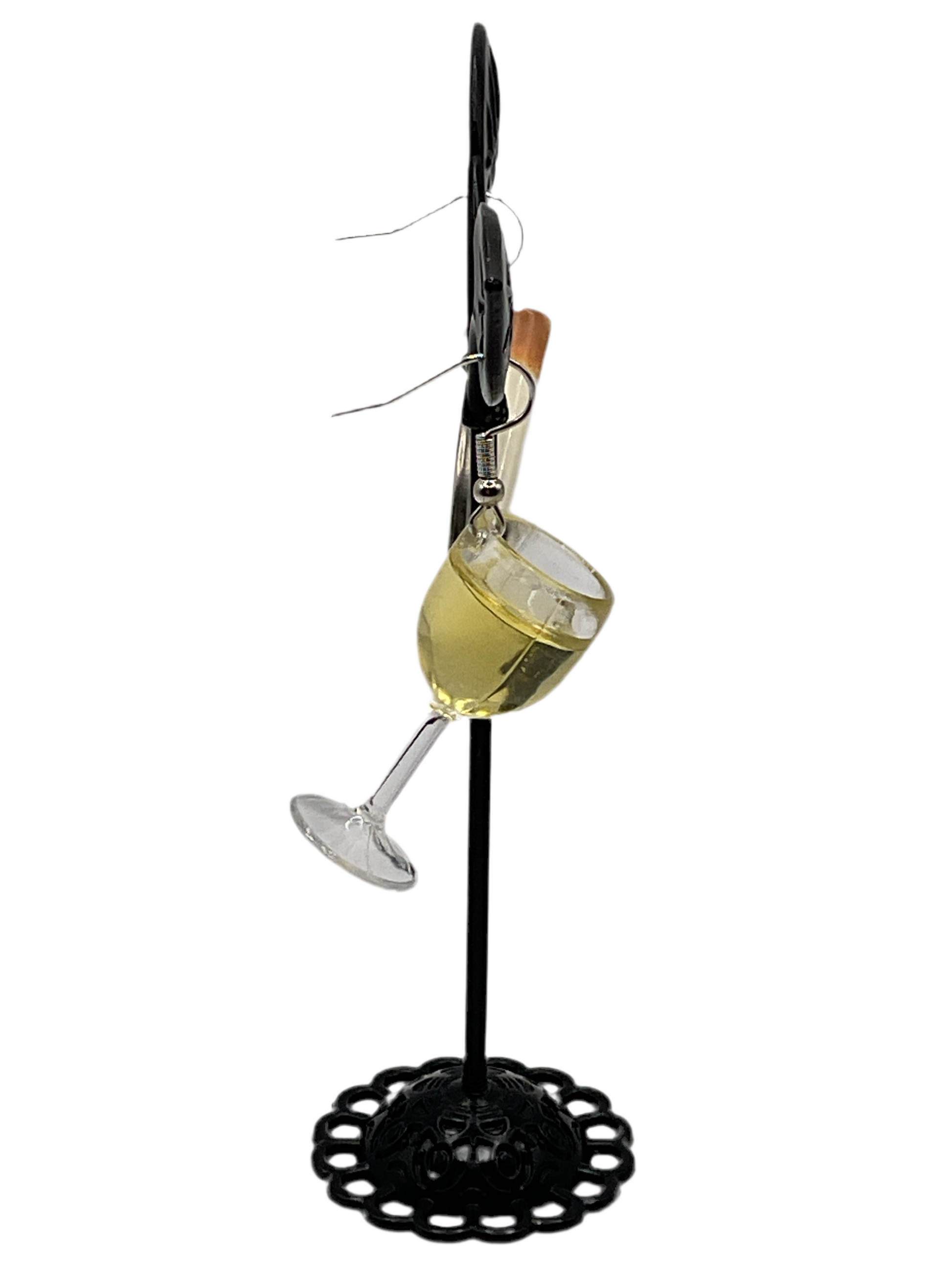 Cigarette And Wine Earrings