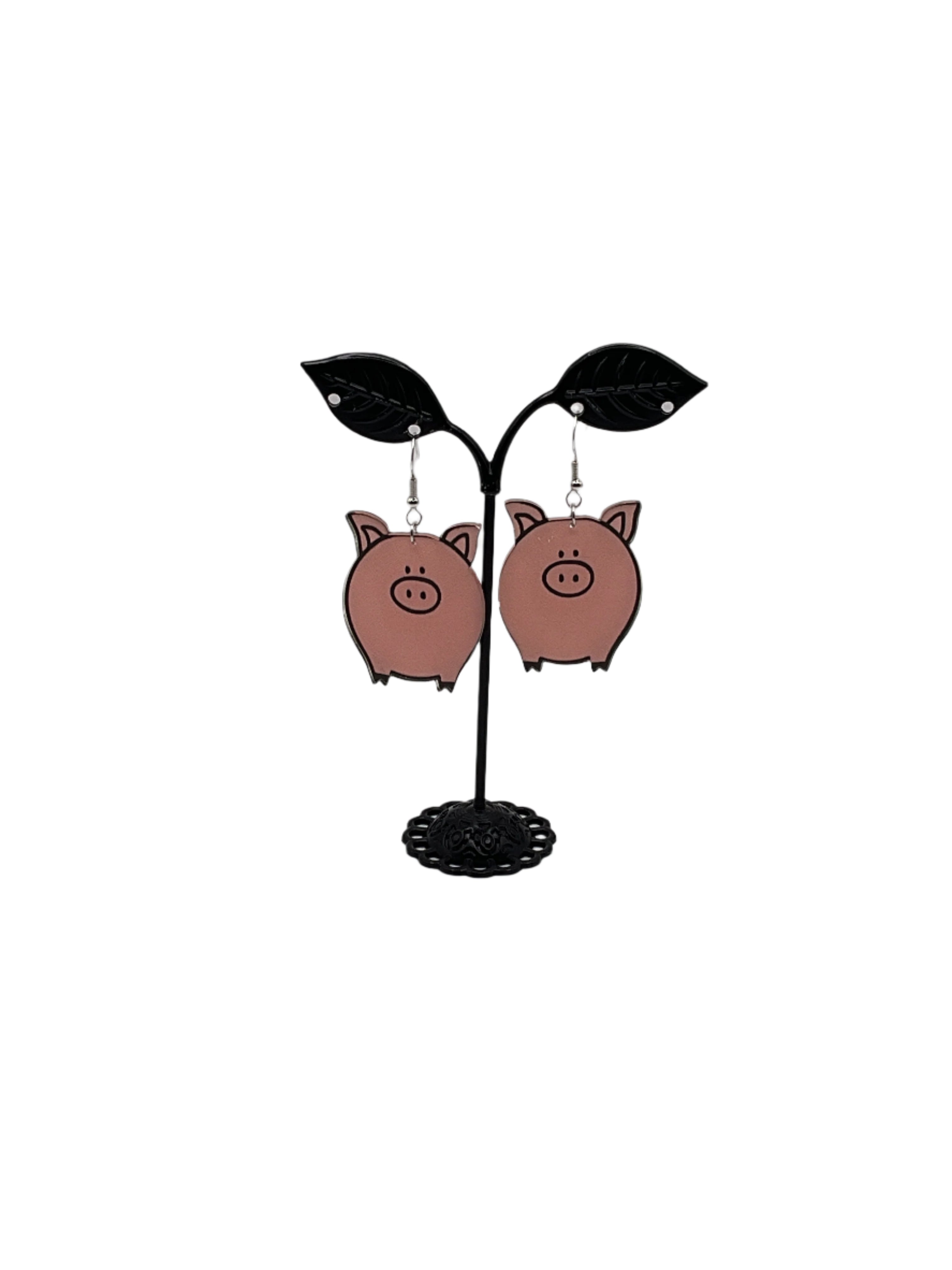 Pig earrings