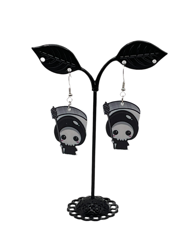 Baby Grim Reaper Earrings Hover Image