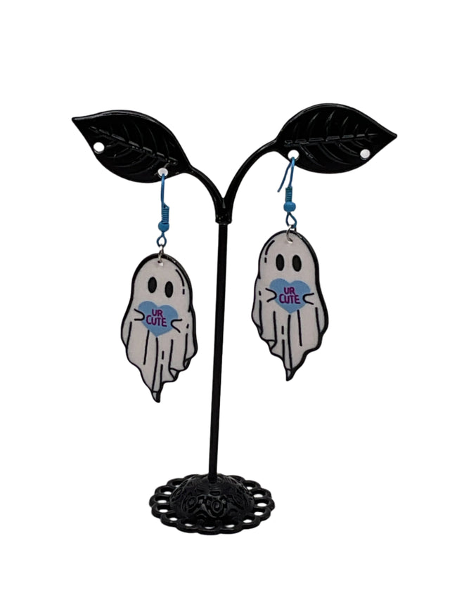 White Ghost Earrings Hover Image