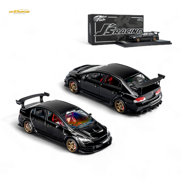(Pre-Order) Microturbo Custom FD2 J'S Racing - Metallic Black 1:64