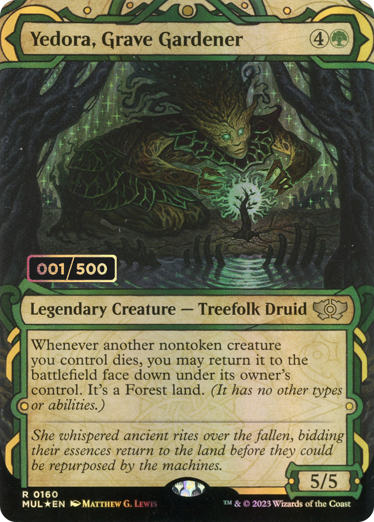 Yedora, Grave Gardener (MUL-160) - Multiverse Legends: (Showcase) (Borderless) Foil