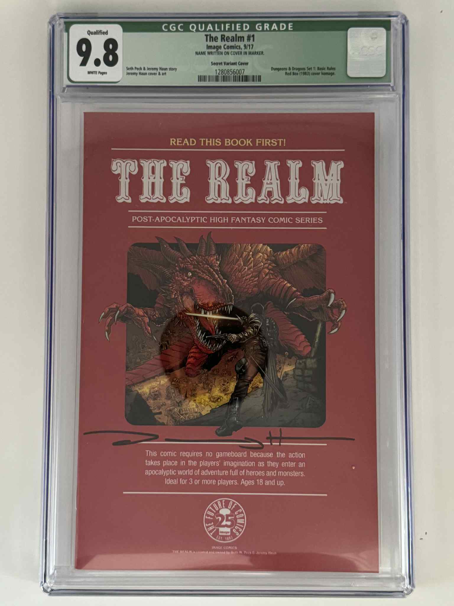[Signed by Seth Peck] The Realm #1 CGC 9.8 Green Label Exclusive Secret Var Main image