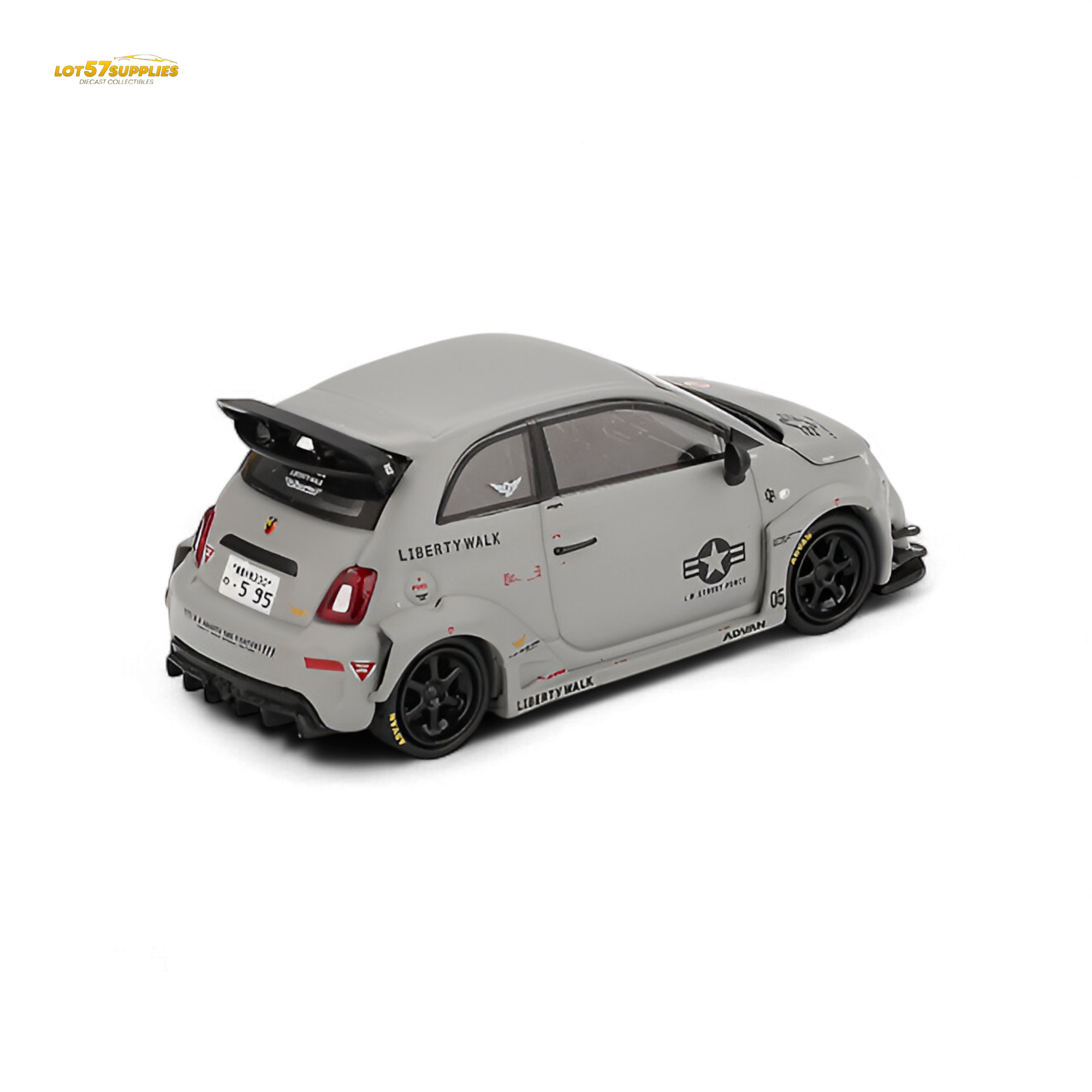 Mini-GT Abarth 595 LB-WORKS x Abas Works Grey MGT00995 1:64