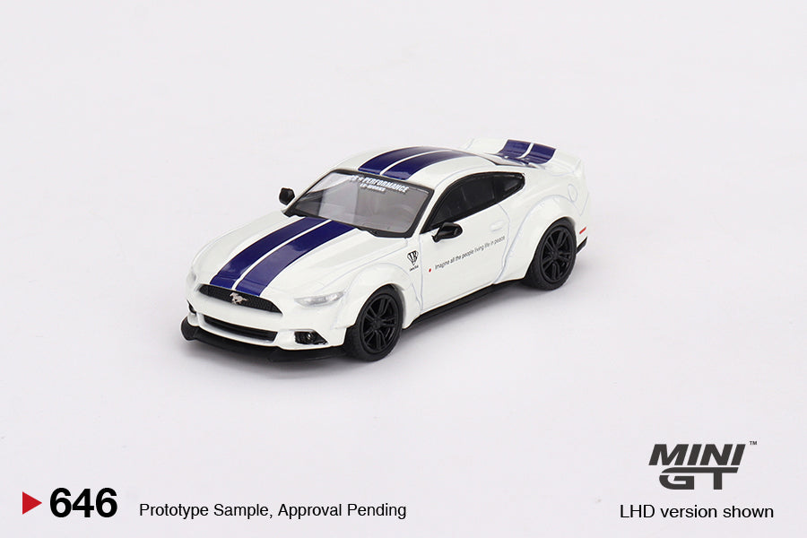 Mini-GT FORD MUSTANG GT LB-WORKS White 1:64 #646 - Collectors World Toys