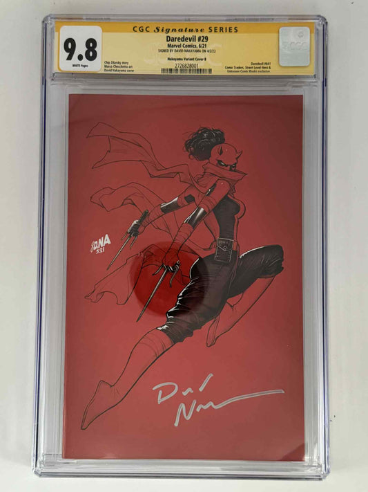 [Signed by David Nakayama] Daredevil #29 CGC 9.8 Yellow Label Exclusive Virgin Color Bleed Var