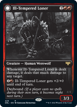 Ill-Tempered Loner // Howlpack Avenger (DBL-429) - Innistrad: Double Feature: (Double Faced Transform)