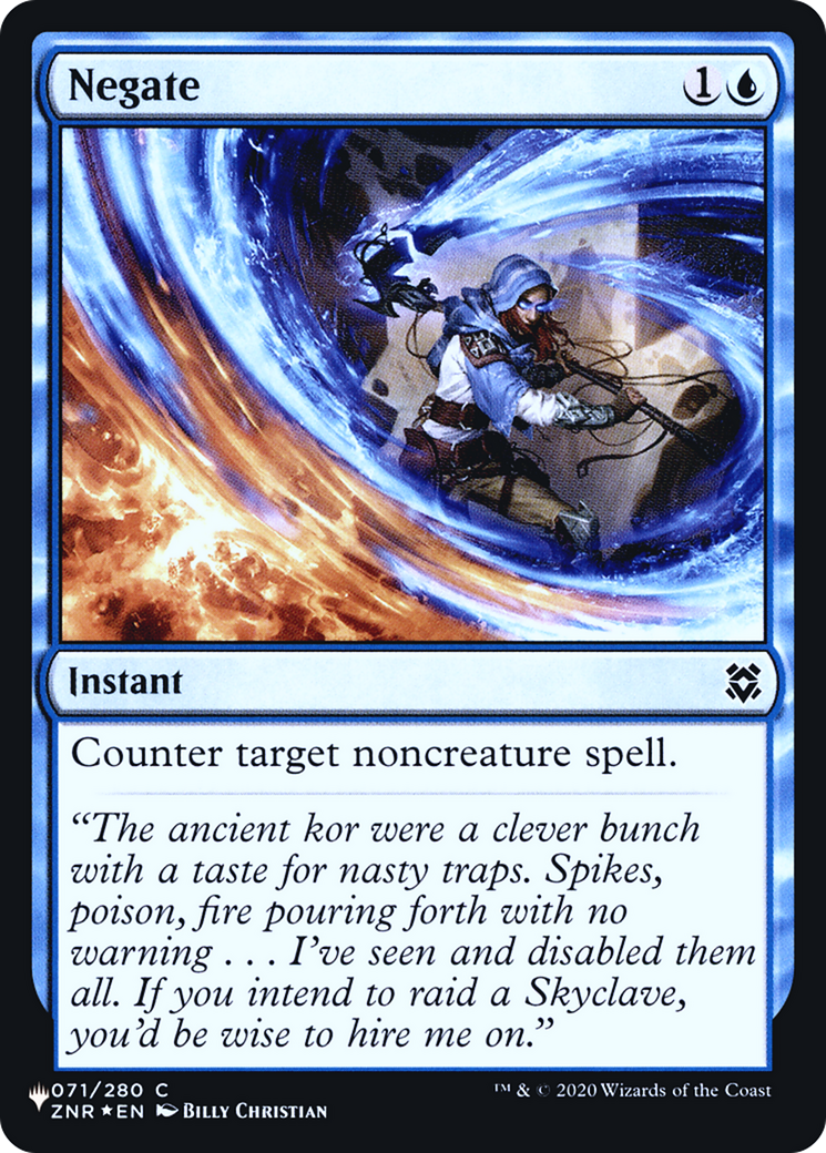 Negate (LIST-ZNR-71) - The List Foil