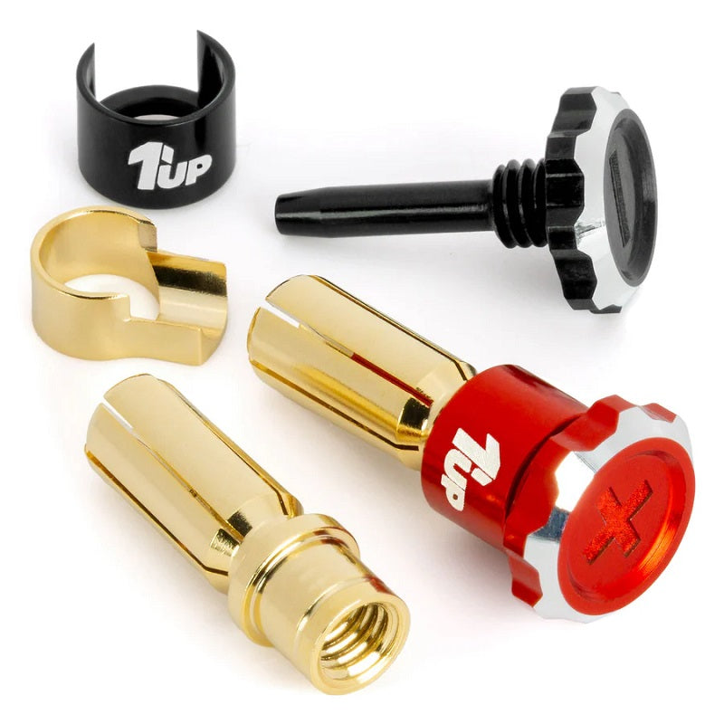 Lockdown Adjustable Bullet Plugs - 5mm - Red/Black