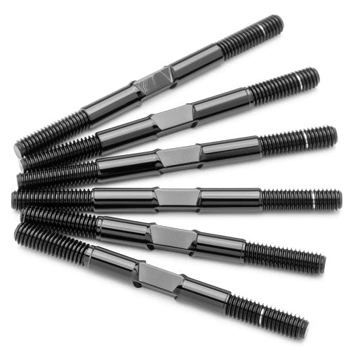 1UP Racing - Pro Duty Titanium Turnbuckle Set, Hand Polished Black, DR10