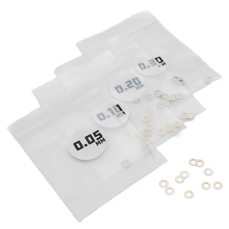 1UP Racing - MicroTune Shims - 2.5mm ID x 0.05, 0.10, 0.20, 0.30 - 10pcs