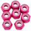 7075 Aluminum Locknuts, M3, Hot Pink, 8pcs