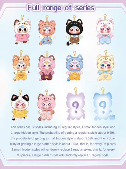 Baby Three Kitten Wardrobe Plush Series Blind Box