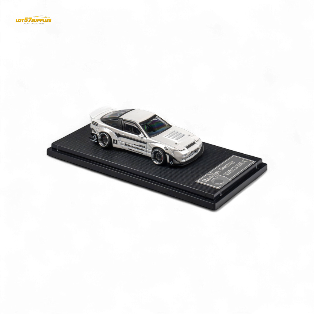 MicroTurbo Custom 180SX - Pandem Rocket Bunny White 1:64 - Collectors World Toys