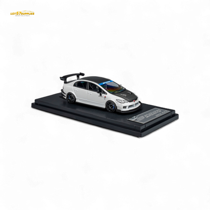 (Pre-Order) Microturbo Honda Civic Type R FD2 Spoon Sports - Metallic White 1:64