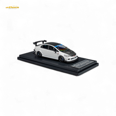 (Pre-Order) Microturbo Honda Civic Type R FD2 Spoon Sports - Metallic White 1:64 - Collectors World Toys